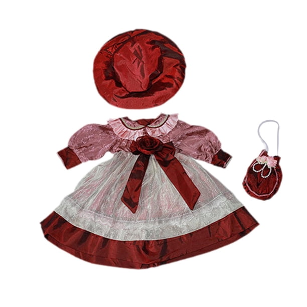 1/3 Ceramic Doll Dress Accesorios de muñecas Ropa de muñeca linda para 60 cm-65 cm Doll Rojo