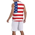 thumbnail image 2 of Pofeuu America Flags3 Print Basketball Jersey, Shirts for Men Youth Basketball Jersey Crew Neck-X-Large, 2 of 6