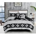thumbnail image 2 of Chezmoi Collection Indie 7-Piece Southwestern Aztec Comforter Set, Black White Geometric Symbols Printed Washed Microfiber Bedding, King, 2 of 9