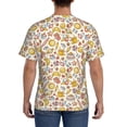 thumbnail image 3 of Vsdgher Coffee Donuts Print Men's Dry Fit Mesh Athletic Shirts Moisture Wicking Tennis T-Shirt Tops, 3 of 9