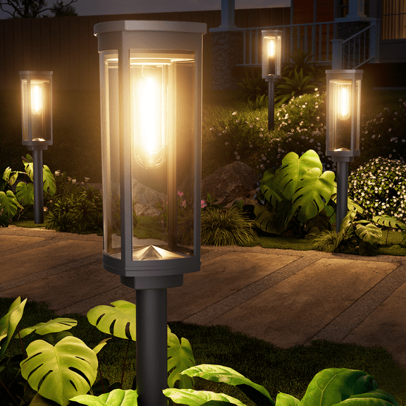 BITPOTT Landscape Solar Lights Outdoor Brightest, 6 Pack, Warm White, IP65