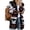 Black, variant on Fall Winter Aztec Print Women V-neck Casual Loose Open Front Cardigan Coat