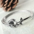 thumbnail image 2 of K-KED 925 Sterling Silver 3D Flower Rings Women Wedding Delicate Jewelry Size 6-10-9, 2 of 6
