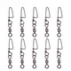 thumbnail image 1 of Conector de acero inoxidable y cobre con pasador giratorio de ocho anillos de estilo americano, accesorios para equipo de pesca, suministros de pesca, 1 of 5