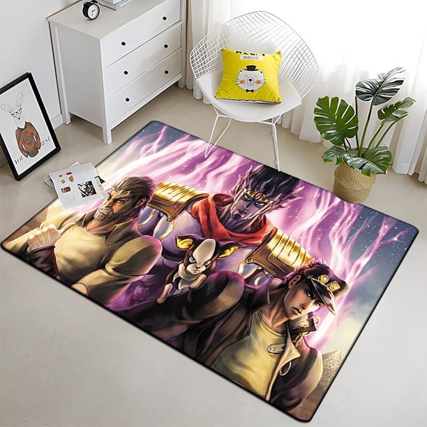Jojo - Alfombra de pintura animada Área grande Negro Suave Decoración para el hogar Boho Picnic9120x160cm (47x62 pulgadas)120x160cm (47x62 pulgadas) zhangyuxiang unisex