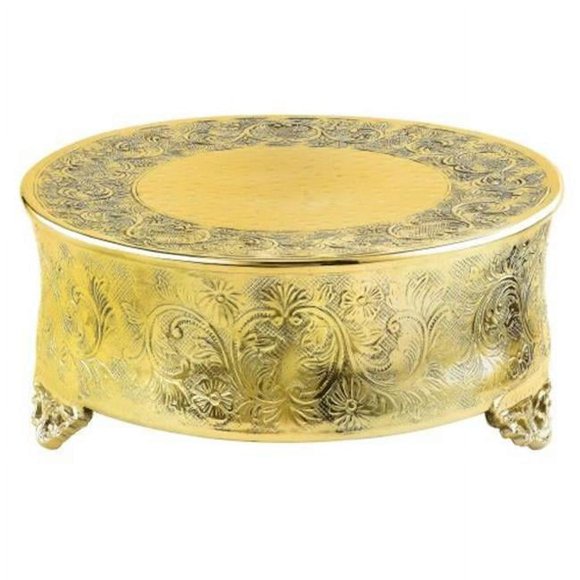 Leeber 89960 14 Round Ornate Plateau, Gold Plated