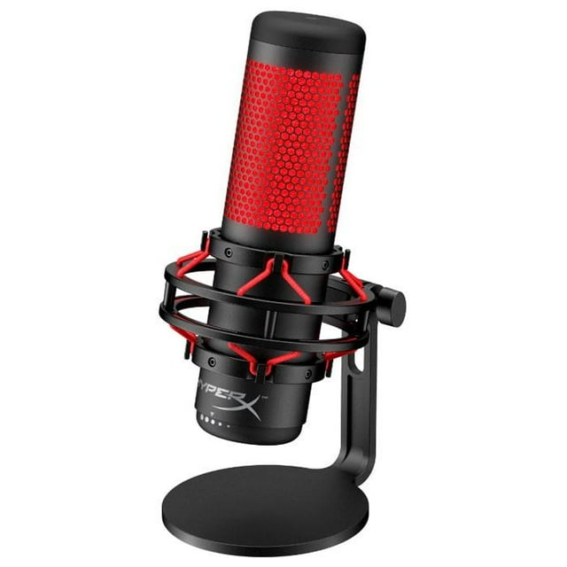 Microfono Gamer Profesional HYPERX QuadCast Streaming Condensador HX-MICQC-BK Kingston HX-MICQC-BK