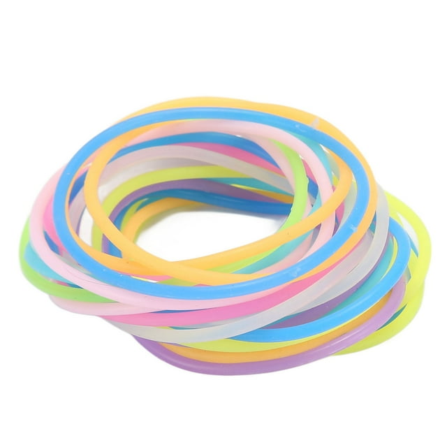Pulsera De Pulsera, Pulseras De Gelatina Luminiscentes Flexibles Elásticas De Silicona Multiusos De 24 Piezas Para Mujeres