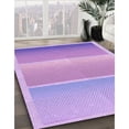 thumbnail image 3 of Ahgly Company Machine Washable Indoor Rectangle Transitional Purple Area Rugs, 2' x 4', 3 of 7