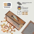 thumbnail image 2 of Hucha de ahorro de 4 tamaños con objetivos de ahorro y números que se pueden marcar Yashi 10000 euros, 2 of 5