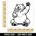 thumbnail image 2 of Charmingly Chubby Waving Bear Self-Inking Rubber Stamp Ink Stamper - Black Ink - Large 1-1/2 Inch, 2 of 7