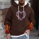 thumbnail image 1 of Sudadera con capucha para hombre, informal, a la moda, con estampado, con cordón, de manga larga, de poliéster, 1 of 5
