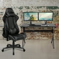 thumbnail image 2 of Flash Furniture Optis Black Gaming Desk and Gray/Black Reclining Gaming Chair Set with Cup Holder, Headphone Hook & 2 Wire Management Holes, 2 of 13