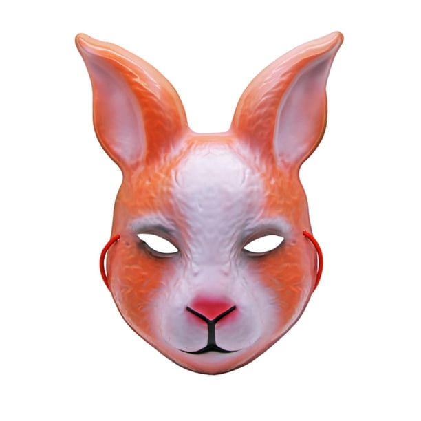 Máscara realista 3D de PVC para la cabeza, máscara de mascarada de Halloween, tocado de animal Cafe Blanco
