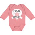 thumbnail image 3 of Inktastic Fencing Future Fencer Sports Boys or Girls Long Sleeve Baby Bodysuit, 3 of 5