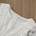 thumbnail image 4 of AMERTEER Newborn Baby Girls Rompers Flare Sleeve Lace Summer Infant Jumpsuit with Headband, 4 of 7