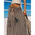 thumbnail image 2 of PUWEI Women's Striped Wide Leg Pants Loose Fit Drawstring Waist Casual Palazzo with Pockets, 2 of 7