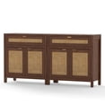thumbnail image 1 of Costway 2 Pcs Buffet Armoire Bahut Armoire de Rangement Portes en Rotin Tablette Ajustable, 1 of 9
