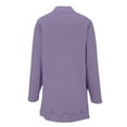 thumbnail image 6 of Enjoytime Womens Sweatshirt Solid Color Long Sleeve Half Zip Pullover Tops Fall Winter Fashion Casual Clothes with Pockets Purple XXL, 6 of 6