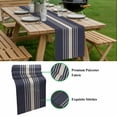 thumbnail image 5 of Beige Striped Table Runner - 108 Inch Long, Kitchen Dining Table Runner Dresser Scarves, Midnight Blue Geometric Simple Retro Farmhouse Decor for Coffee Tables Wedding Party Banquet, 5 of 8