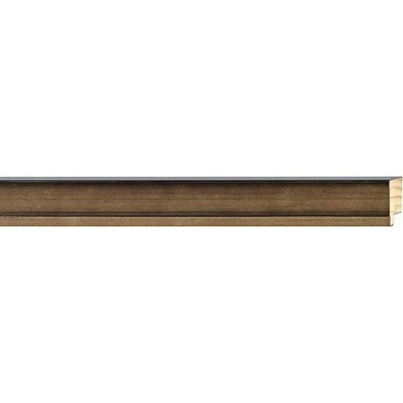 Picture Frame Moulding (Wood) 18Ft Bundle - Traditional Pewter Finish - 1.25" Width - 7/16" Rabbet