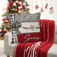 thumbnail image 4 of Ireezec Christmas Holiday Pillow Cover Decorative Linen Throw Pillow Case for Sofa Couch Bed Living Room Home Decor Festive Seasonal Accent, 4 of 6