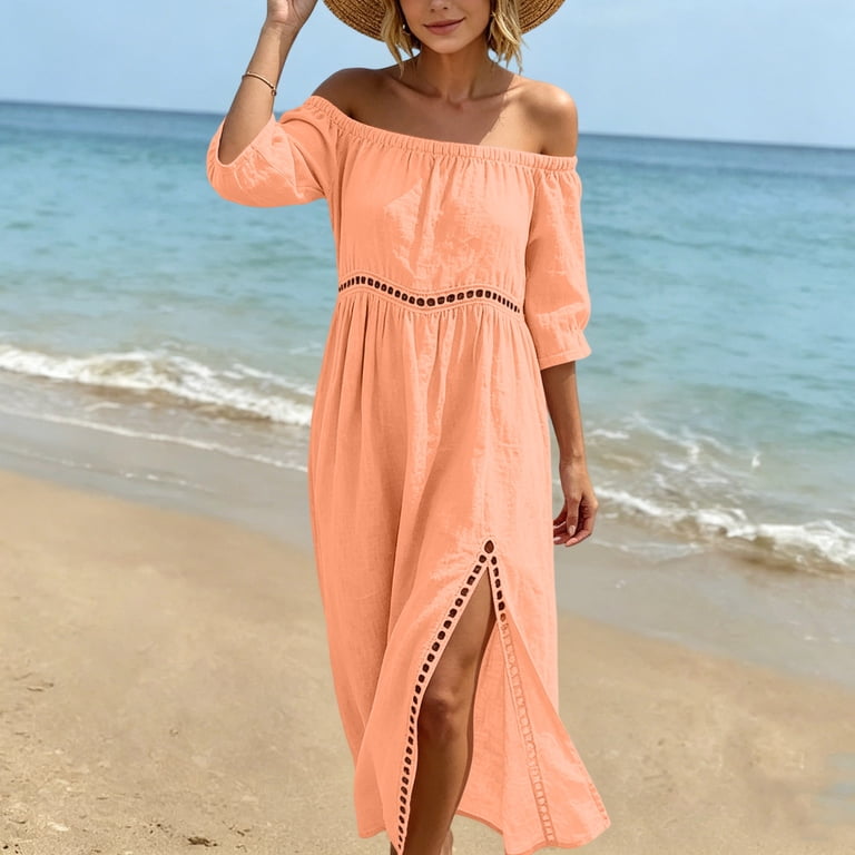 linen blend off the shoulder dress Shona Joy - Marlowe Linen Blend Off Shoulder Mini Dress