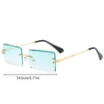 thumbnail image 2 of Decoration 1990s 20s Rectangular Frameless And Styles Frameless Square Glasses, 2 of 2