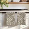 thumbnail image 7 of Japanese Kitchen Towels Set of 1, Grey Simple Traditional Flowers Leaves Pattern Absorbent Dish Towels for Kitchen, Microfiber Hand Towel, Quick Drying Tea Towel for Cleaning Decorative Dishcloths, 7 of 7