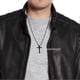 thumbnail image 3 of Christian Cross Necklace for Men, Silver Black Gold Stainless Steel Cross Pendant Necklace for Men Women, 3 of 5