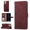 thumbnail image 1 of Wallet Case for iPhone 12, iPhone 12 Pro Credit Card Holder,  [RFID Blocking] Soft inner Cover PU Leather With Strap Kickstand Magnetic Flip Folding Cover for iPhone 12 Pro / 12 6.1",Winered, 1 of 10