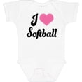thumbnail image 3 of Inktastic I Love Softball Girls Sports Girls Baby Bodysuit, 3 of 5