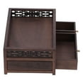 thumbnail image 3 of Wooden Storage Box Decorative Tea Set Rack Retro Teacake Box Desktop Sundries Organizer For Jewelry Ornaments Small Sundries, 3 of 8