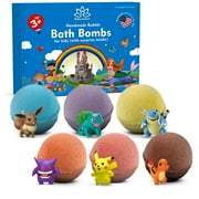 Bath Bombs for Kids with Surprise Inside Amazing Poke Toys Handmade in USA Natural and Safe by Relaxcation