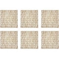 thumbnail image 1 of Design Imports Set de Table Carré en Papier Tissé Taupe Set de 6, 1 of 4