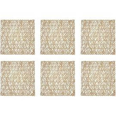 

Taupe Woven Paper Square Placemat Set of 6