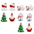 thumbnail image 7 of LOLIPPYY 10pcs Christmas Miniature Ornaments Santa Claus And Snowman Resin Doll Crafts, 7 of 7