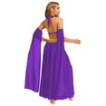 thumbnail image 2 of renvena Women's Shiny Sequins Belly Dance Performance Costume 4 Piece Set for Stage and Themed Parties Purple L, 2 of 7