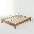 thumbnail image 3 of Best Price Mattress Naturalista Grand 12 Inch Solid Wood Platform Bed with Wooden Slats, King, Natural Pine, 3 of 8