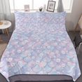 thumbnail image 1 of HAHDAXIA Mermaid Print Bedding Solid Comforter Set for All Seasons,3 Pieces(1 Comforter+2 Pillowcases),Soft Microfiber Bedding Set Queen(90"x90"), 1 of 7