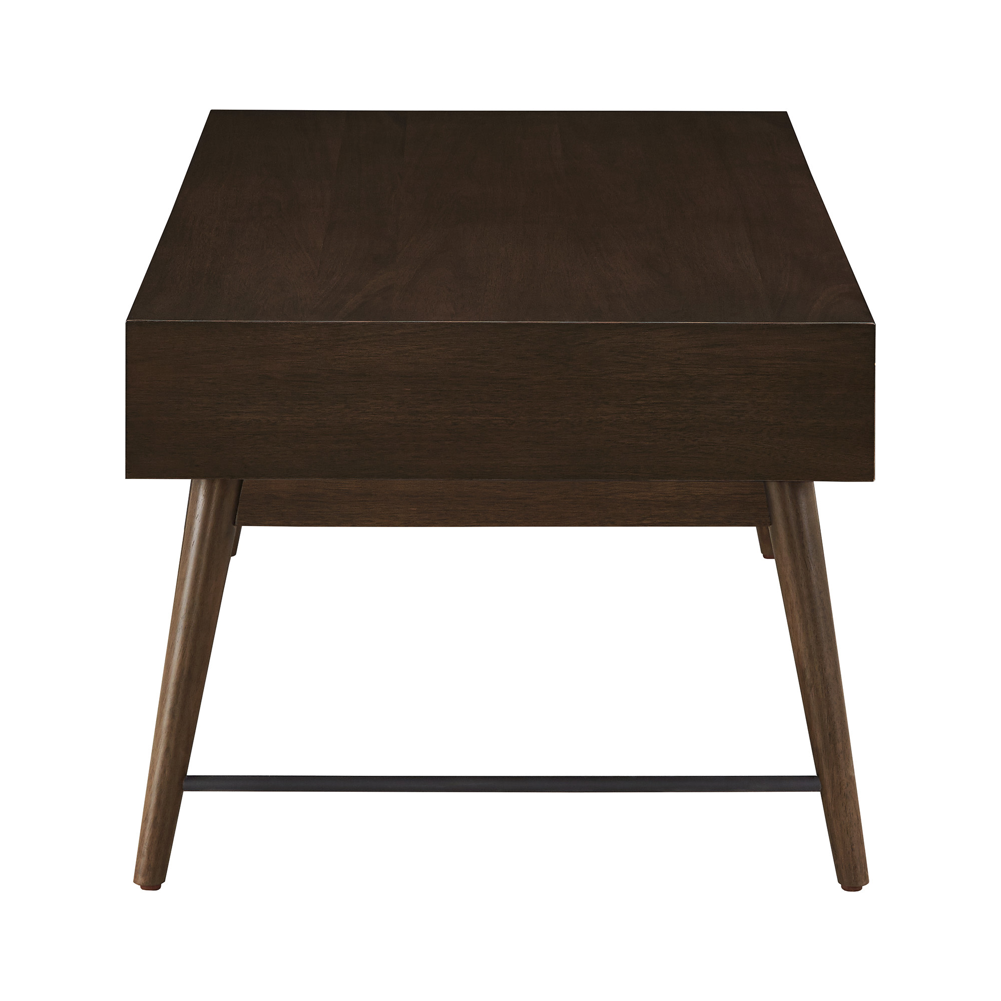 Weston Home Alcott Wood 2-Drawer Coffee Table, Dark Walnut Finish