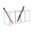 thumbnail image 1 of Lishi Porte-stylo à 4 Compartiments en Acrylique Transparent - Tasse de Rangement pour Crayons, 1 of 5