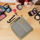 thumbnail image 3 of Neceser De Maquillaje Neceser de maquillaje de gran capacidad con cierre de cremallera,organizador portátil de viaje para cosméticos y herramientas (gris claro,1 pieza) Rkxzt, 3 of 9