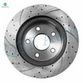 thumbnail image 5 of Set of 4 Front Drilled Slotted Brake Disc Rotors-Wheel Hub Bearing Assembly For 2002-2005 Dodge Ram 1500, 5 of 11