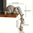 thumbnail image 2 of Cute Elephant Family Ornament Sweet Lovely Resin Animal Decoration for Home Decor, 2 of 5
