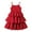 Red, variant on LittleSpring Little Girls Spaghetti Strap Tiered Dress Sleeveless Dress Lightweitht Polka Dot Print Clothes Navy Blue Size 7