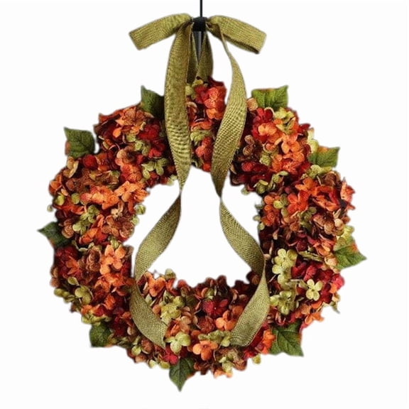 Hydrangea Wreath Hanging Ornaments Front Door Thanksgiving Autumns Harvest Christmas Wedding Garden Window Decoration