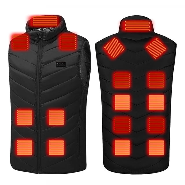 Chaquetas y abrigos casuales sin mangas y sin capucha, tallas grandes, para hombre y mujer, 17, para invierno