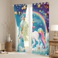 thumbnail image 3 of Manfei Magic Unicorn Blackout Curtains Set of 2 (52x84 Each),Fairy Tale Theme Window Curtains,Cute Cartoon Animal Curtains and Drapes For Teens,Microfiber Bedroom Decor, 3 of 6