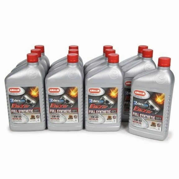 Amalie AMA160-65796-56 1 qt. Elixir 5W40 Dexos2 Synthetic Motor Oil - Set of 12